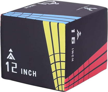 Modern-Depo 3 in 1 Plyometric Jump Box with High Density Foam | Fitness Plyo Box Jumps Height Adjustable 30/24/20, 24/20/16, 20/16/14, 1614/12 Inch for Home Gym, 440lb Weight Capacity