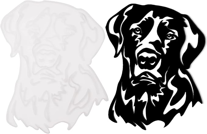 Labrador Dog Head Wall Hanging Resin Silicone Mold, Dog Epoxy Casting Mold for Home Office Wall Hanging, DIY Crafts Door Wall Art Party Pet Decoration