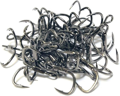 Fishing Hooks Treble Hooks for Hook Upgrade Cutting Blade 4X Strong Short Shank Black Nickle