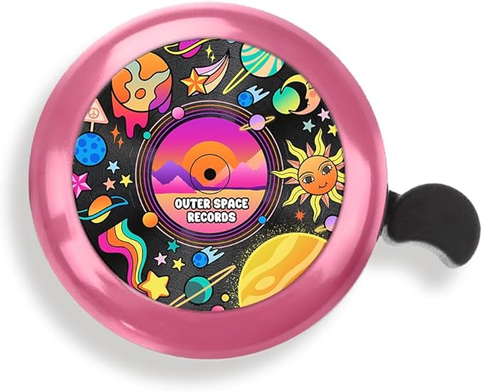 WIRESTER Pink Aluminum Round Bike Bell, Classic Ring Bicycle Bell, Bike Accessories Bell Ring for Adults Kids Girls Boys