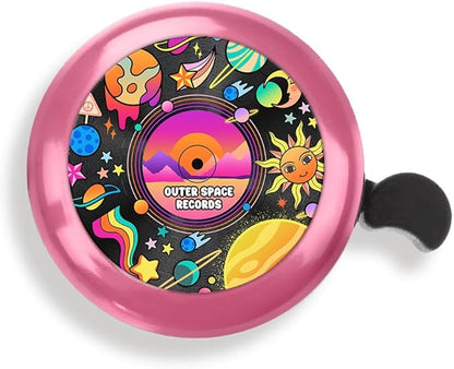 WIRESTER Pink Aluminum Round Bike Bell, Classic Ring Bicycle Bell, Bike Accessories Bell Ring for Adults Kids Girls Boys