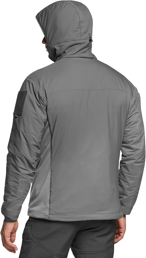 CQR Men's Lightweight Insulated Jacket, Windproof Packable Water Resistant Warm Active Coat for Hiking Work Outdoor Tactical