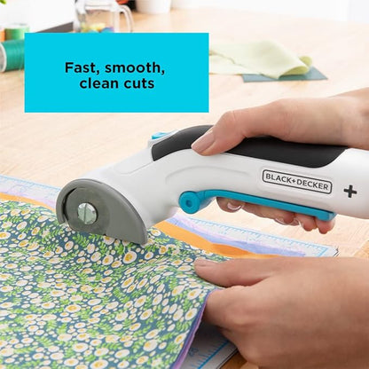 BLACK+DECKER 4V MAX Cordless Fabric & Craft Cutter Rotary Tool, USB Rechargeable (BCRC115FF)