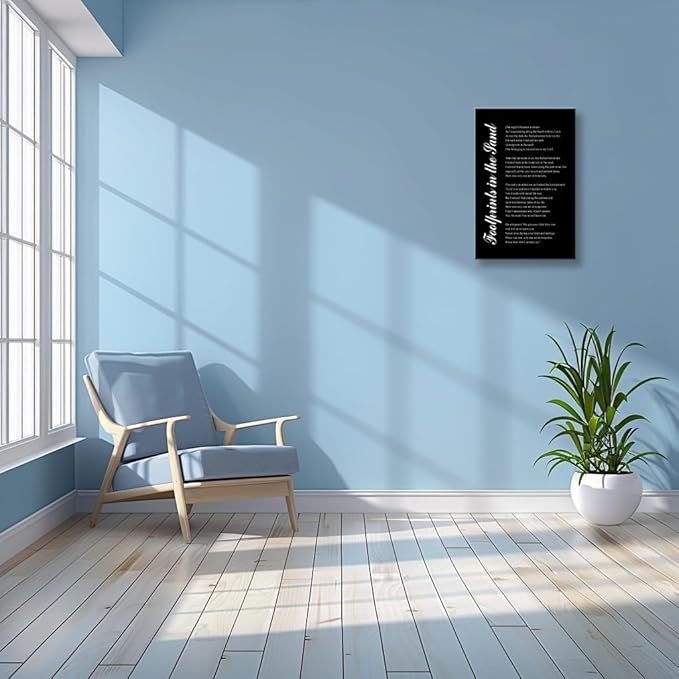 Matniger Footprints in Sand Wall Art Poem Poster Framed Prints Christian Religious Quotes Wall Art Inspirational Poster Poetry Canvas Wall Decor 12x18inches