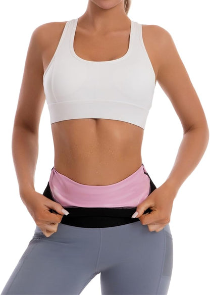 Sauna Suit Waist Trainer for Women,Sweat Waist Trimmer Belt Heat Trapping Weight Loss Shapewear for Women Belly Fat