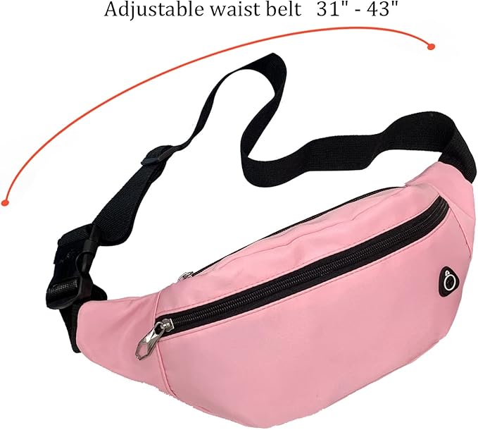 DAITET Crossbody Fanny Pack for Men&Women,Large Waist Bag & Hip Bum Bag with Adjustable Strap for Outdoors Workout Traveling Casual Running Hiking Cycling