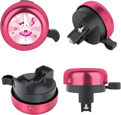 MZELQ Bicycle Bell Cute Clear Sound Adjustable Size Aluminum Bike Accessories Bell Ring for Girls Women Kids Adults