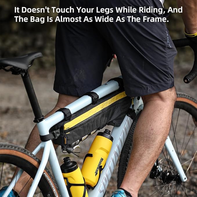 Rhinowalk Bicycle Front Frame Bag Bike Under Top Tube Triangle Bag Lightweight 1.7L Cycling Accessories Nylon Pack Pouch for Mountain Road Bike