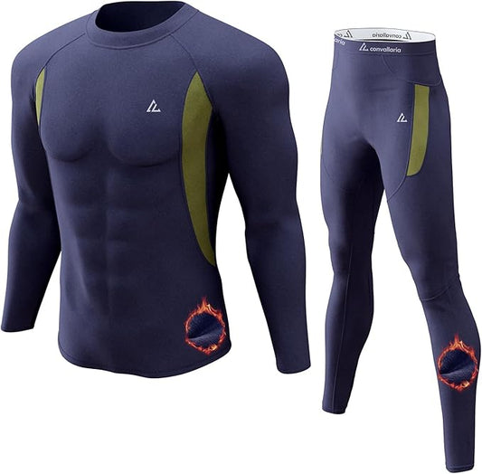 CL convallaria Thermal Underwear Long Johns Set Mens Winter Gift Hunting Gear Sport Base Layer Bottom Top