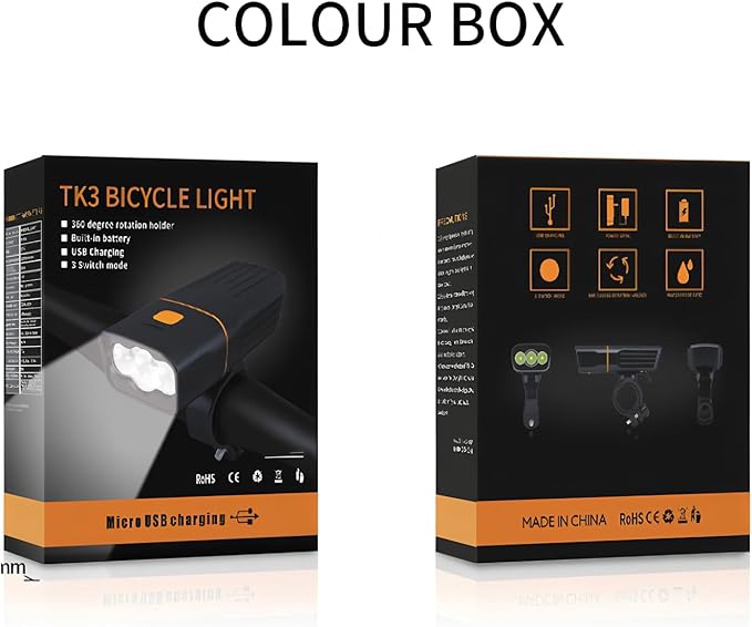 Bike Lights for Night Riding Gyhuego, Bright USB Rechargeable Front Bicycle Lights with Power Bank Function Easy to Install for Men Women Kids Road Mountain Safety Night Cycling