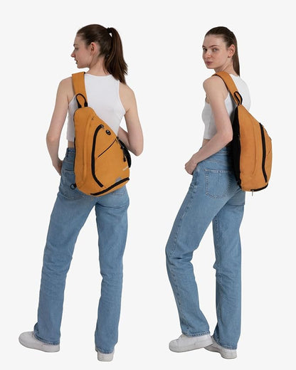 WATERFLY Sling Bag Crossbody Backpack: Over Shoulder Daypack Casual Cross Chest Side Pack