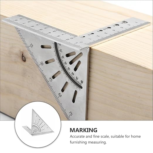 Stainless Steel Woodworking Ruler for Carpentry Marking and Measuring Angle Tool for Precise Cutting and Layout Practical Carpenter Level and Marking Gauge