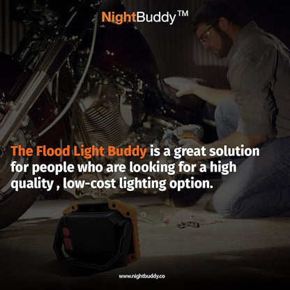 NightBuddy Original LED Headlamp Rechargeable Flashlight Adults Camping Essentials Backpacking Lights 4X Brighter Headband Lamp 5 Light Modes Hiking Gear Must Haves (Headlamp + Floodlight)