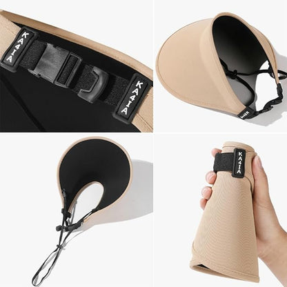 Sun Hats for Women Wide Brim UPF 50+ UV Protection Summer Beach Cap Adjustable Packable Sport Visors Tennis Golf