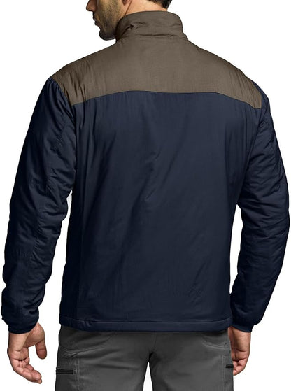 CQR Men's Lightweight Insulated Jacket, Windproof Packable Water Resistant Warm Active Coat for Hiking Work Outdoor Tactical