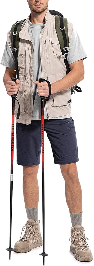 Moosehill Men's-Hiking-Pants Convertible Quick-Dry Water-Resistant Lightweight Zip-Off Outdoor with 5 Deep Pockets