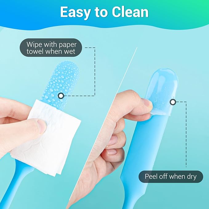 Gartful 6PCS Silicone Stir Sticks Kits, 2pcs Spatula Scraper, 2pieces Large Silicone Sticks, 2pack Pointed Stir Rods, Reusable DIY Craft Tool for Mixing Resin, Paint, Liquid, Blue