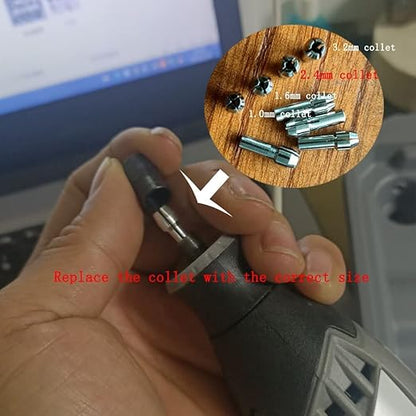 𝐋𝐮𝐨 𝐤𝐞 9 Pcs Diamond Burr Sets, Stone Carving Tool with 3/32 Inch Shank Fits For Dremel Rotary Tool