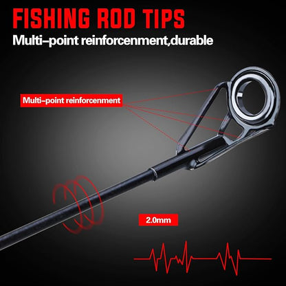 Sougayilang Portable Telescopic Fishing Rod with Carbon Fiber Material and Precision Carved Reel Seat - Suitable for Saltwater and Freshwater Fishing