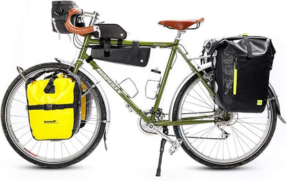 Rhinowalk Bike Pannier Bag Waterproof Rack Bicycle Bag 18L Bike Bag Shoulder Bag Laptop Pannier Backpack Professional Cycling Accessories-Yellow