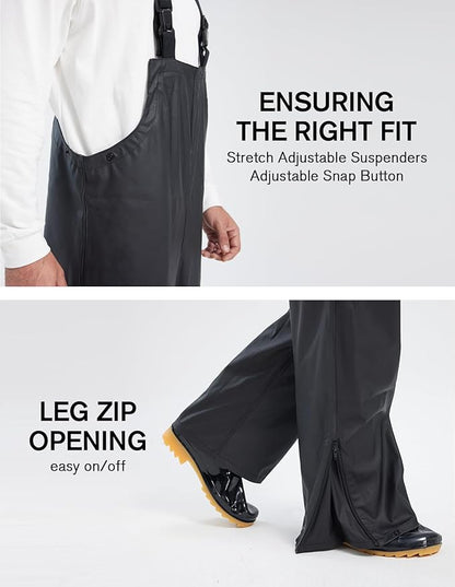 TOWN&FIELD Rain Suits for Fishing Waterproof Rain Gear for Men Women Heavy Duty Rain Coat Jacket with Pants/Overalls