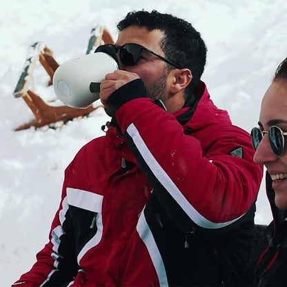 Ideus 16 oz (470 ml) Insulated Coffee Mug with Handle and Lid, Double Wall Stainless Steel Vacuum Thermal Coffee Mug, Travel Coffee Cup Thermal Cup for Home and Office (Ultimate Gray)