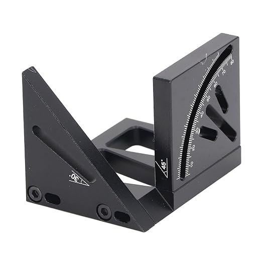 3D Woodworking Square Aluminum Alloy Multi Angle Measuring Ruler 45 90 Degree Carpenter Square Protractor