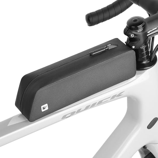 Rhinowalk Waterproof Bicycle Top Tube Bag Bike Front Frame Pack Lightweight Bolt-On Screw Cycling Upper Pipe TPU Pouch for Mountain Road Bike Fixed Gear Bike