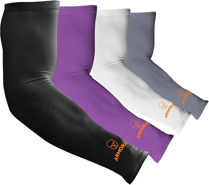 ARMORAY Arm Sleeves for Men or Women - Tattoo Cover Up - Cooling Sports Sleeve for Basketball Golf Football