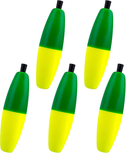 Dr.Fish 15 Pack Fishing Float Cigar Foam Bobbers Peg Floats Slip Fishing Corks Bobber for Santee Catfish Rig Crappie Freshwater Saltwater