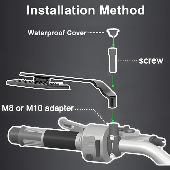 Motorcycle Rear View Mirrors, Stealth Wind Wing Side Mirrors Compatible with 2025 Kawasaki Z400 Z650 Z900 Z1000 Duke 125 200 250 390 690 790 1290 MT03 MT07 MT09 MT10 etc (Large Mirror(Anti-glare))