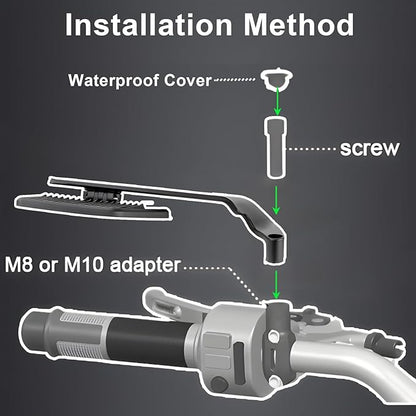 Motorcycle Rear View Mirrors, Stealth Wind Wing Side Mirrors Compatible with 2025 Kawasaki Z400 Z650 Z900 Z1000 Duke 125 200 250 390 690 790 1290 MT03 MT07 MT09 MT10 etc (Large Mirror(Normal))