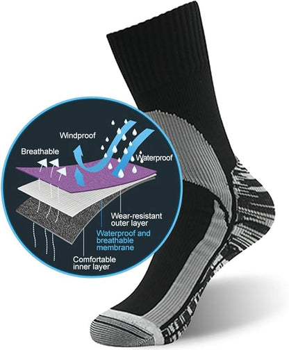 RANDY SUN Waterproof Socks, Unisex Hiking Wading Trail Running Kayaking Crew Socks