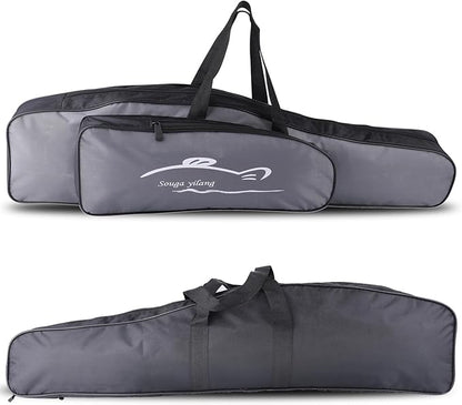 Sougayilang Folding Fishing Rod Case Organizer Pole Storage Bag Rod Reel Tackle Carrier Fishing Rod Bag Fishing Case