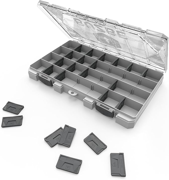 Buzbe Basic 28T Thin Utility Box – Durable, Waterproof Storage for Fishing & DIY Essentials