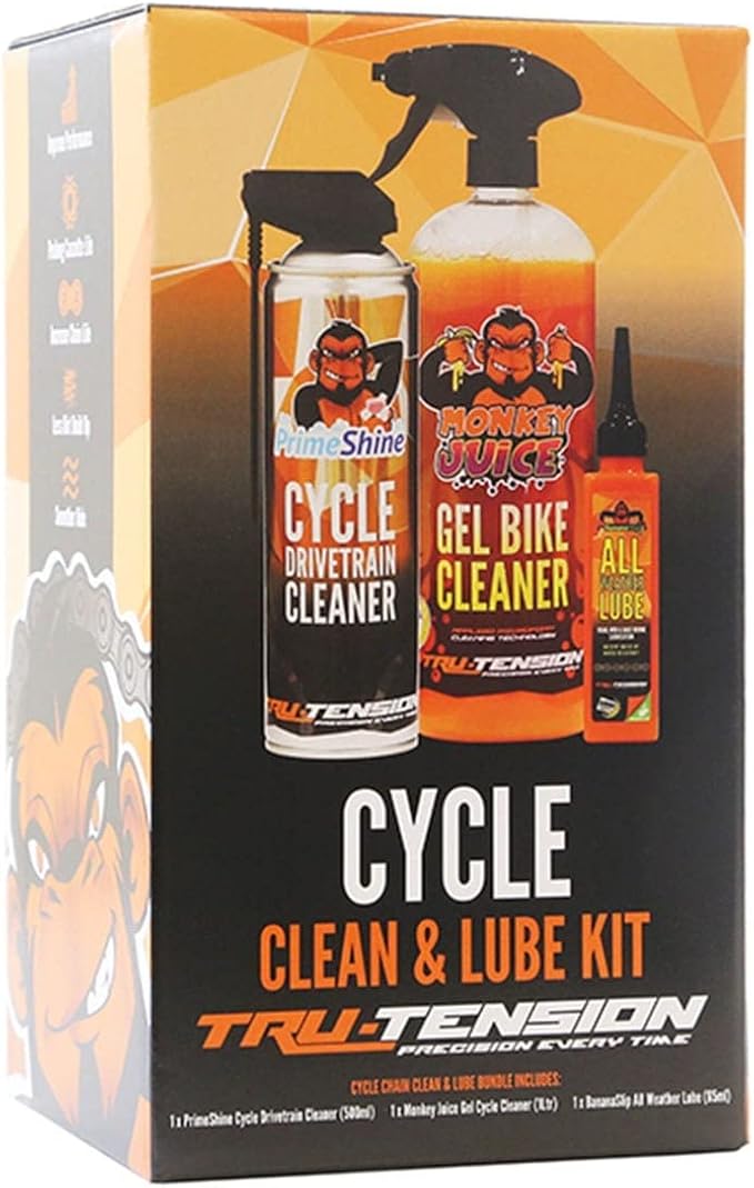 Tru-Tension | Cycle Clean & Lube Bundle | Monkey Juice Bike Cleaning & Chain Care Kit