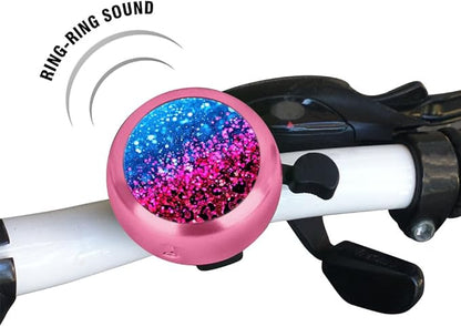 WIRESTER Pink Aluminum Round Bike Bell, Classic Ring Bicycle Bell, Bike Accessories Bell Ring for Adults Kids Girls Boys