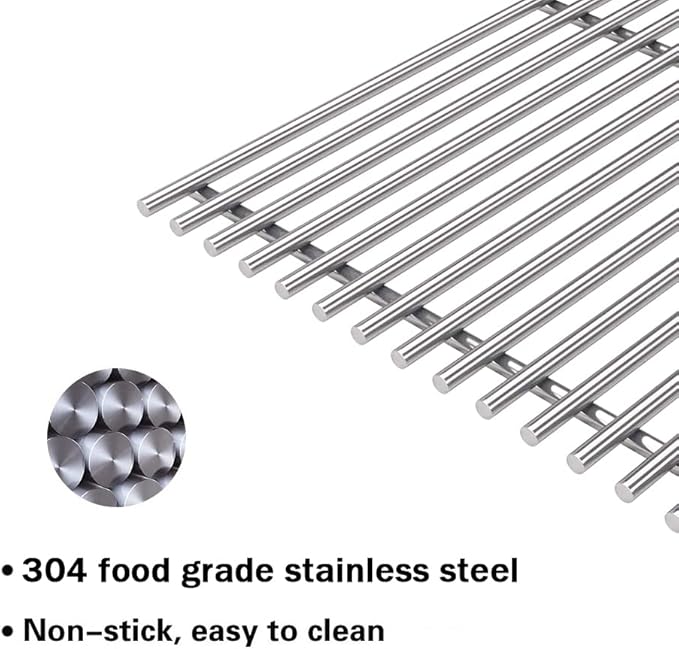S6666B (2-Pack) 19" Stainless Steel Cooking Grid Grates for Bakers and Chefs ST1017-012939, ST1017-012939,Brinkmann 810-8401-S, 810-8532-F, 810-8534-S,Broil-Mate, Charmglow, Gas Grill