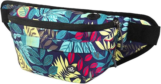 WATERFLY Running Belt Fanny Pack: Runner Marathon Jogging Waist Pack Sport Workout Exercise Fitness Phone Holder Belt for Men Women Jogger Slim Waistband Black