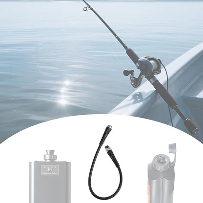 1.5FT Electric Fishing Reel Battery Cable, Durable PVC Battery Power Cord Compatible with Daiwa Tanacom Seaborg Leobritz Shimano Beastmaster Plays Ple Mio Series