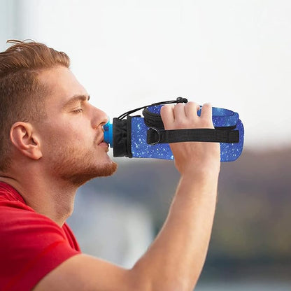 icolor Water Bottle Carrier Bag with Strap 25/32/40 oz Crossbody Bottle Holder with Phone Pocket Sling Sleeve Insulated Neoprene Water Bottle Pouch for Walking Travelling