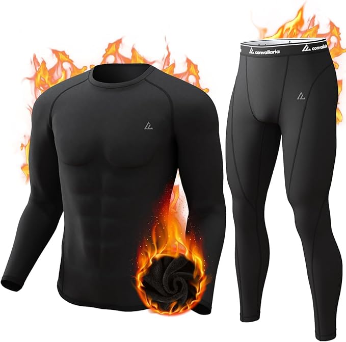 CL convallaria Thermal Underwear Long Johns Set Mens Winter Gift Hunting Gear Sport Base Layer Bottom Top