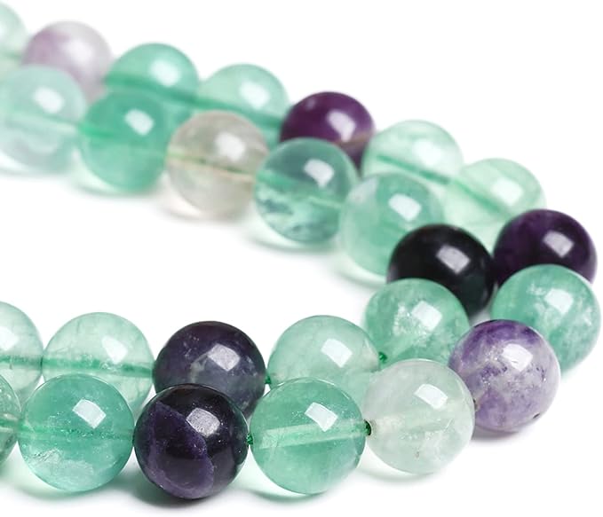 10MM 38PCS Natural Stone Green Fluorite Gemstone Beads for Jewelry Making DIY Bracelet 1 Strand