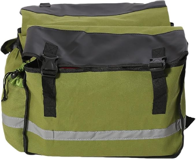 Colaxi Bike Pannier Double Pannier Cycling Side Bags Large Capacity Bike Bags for Rear Rack Bicycle Saddle Bag for Traveling, Green