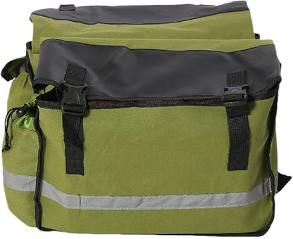 Colaxi Bike Pannier Double Pannier Cycling Side Bags Large Capacity Bike Bags for Rear Rack Bicycle Saddle Bag for Traveling, Green