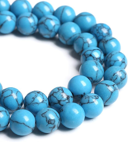 4MM 86PCS Blue Turquoise Spacer Loose Beads for Jewelry Making DIY Bracelet Necklace