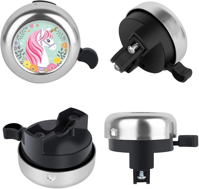 MZELQ Bicycle Bell Cute Clear Sound Adjustable Size Aluminum Bike Accessories Bell Ring for Girls Women Kids Adults