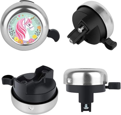 MZELQ Bicycle Bell Cute Clear Sound Adjustable Size Aluminum Bike Accessories Bell Ring for Girls Women Kids Adults