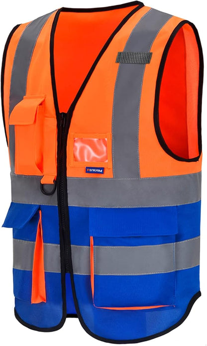 A-SAFETY High Visibility Reflective Safety Vest Customize Logo (XS-8XL)