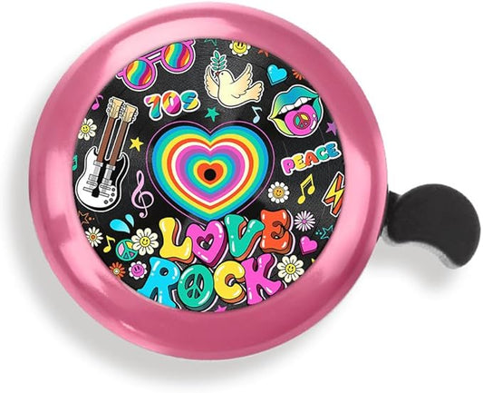 WIRESTER Pink Aluminum Round Bike Bell, Classic Ring Bicycle Bell, Bike Accessories Bell Ring for Adults Kids Girls Boys